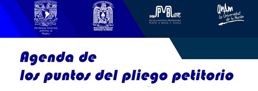 AGENDA DE LO PUNTOS DEL PLIEGO PETITORIO