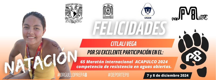 EL PLANTEL 8, FELICITA A CITLALI VEGA 